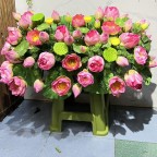 Hoa sen thái trang trí bục tượng bác